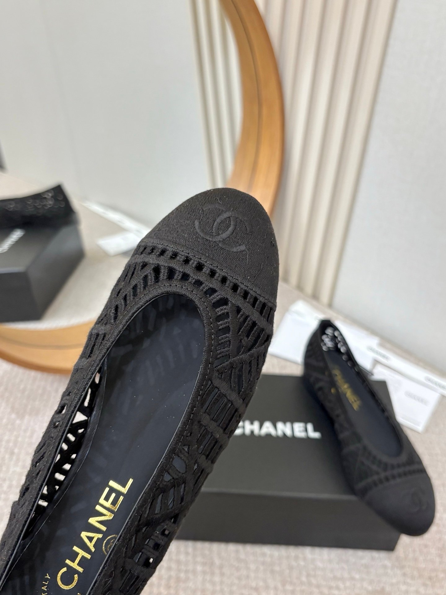 Chanel 26C Spring/Summer Knitted Open Toe Flat ShoesB6032005 - Image 10