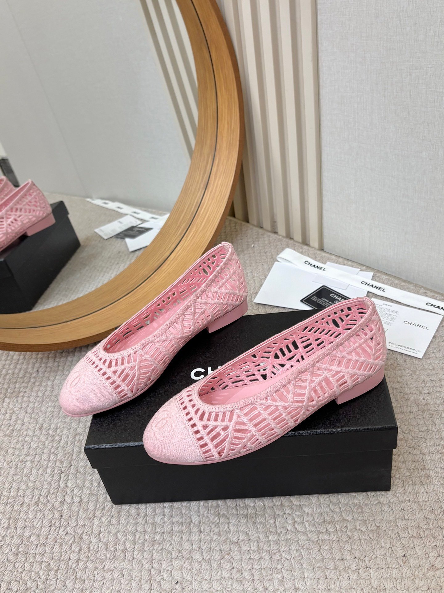 Chanel 26C Spring/Summer Knitted Open Toe Flat ShoesB6032005 - Image 5