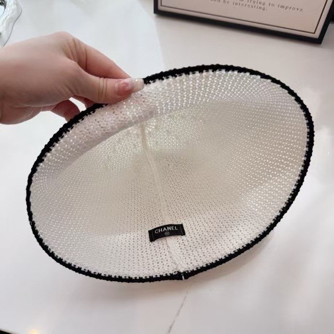 Chanel's new spring/summer style of open-weave breathable fisherman hatB6032511 - Image 4
