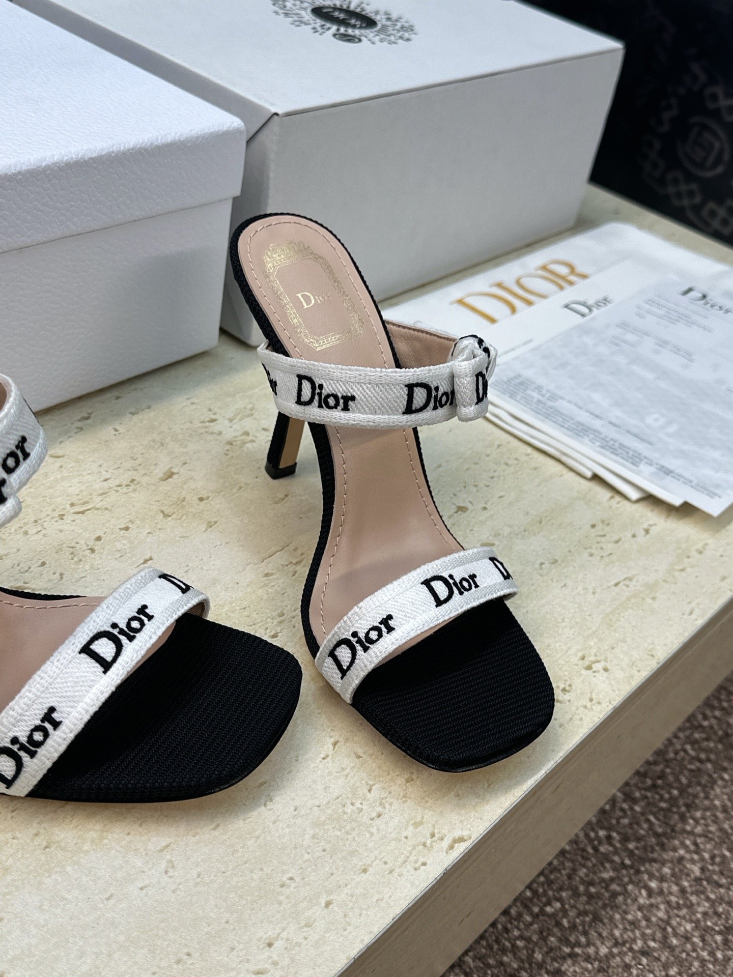 Dior Heeled Sandal with J'Adior Straps B6032603 - Image 4