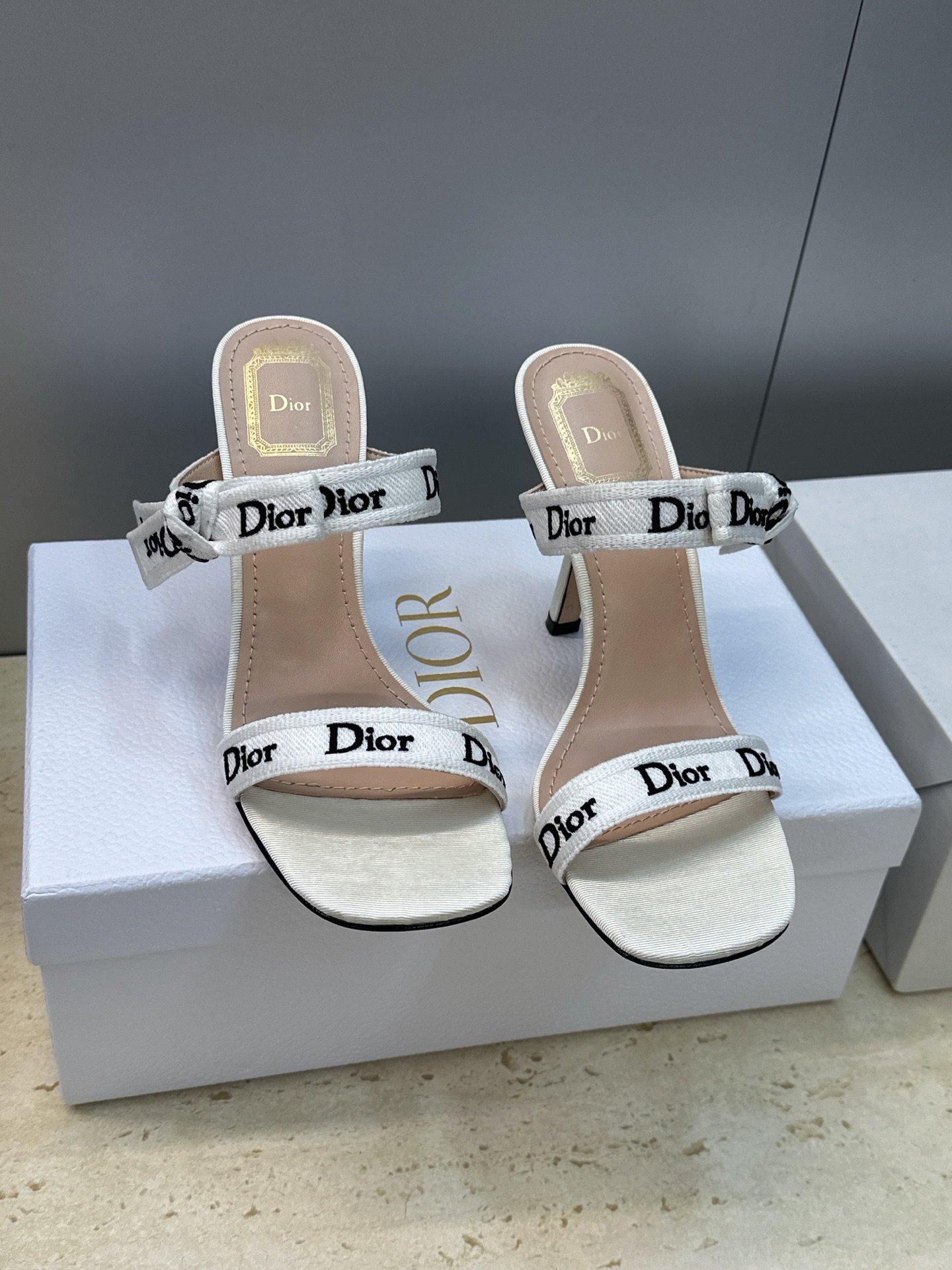 Dior Heeled Sandal with J'Adior Straps B6032603 - Image 5