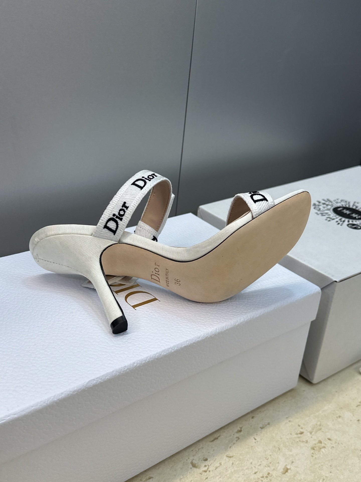 Dior Heeled Sandal with J'Adior Straps B6032603 - Image 7