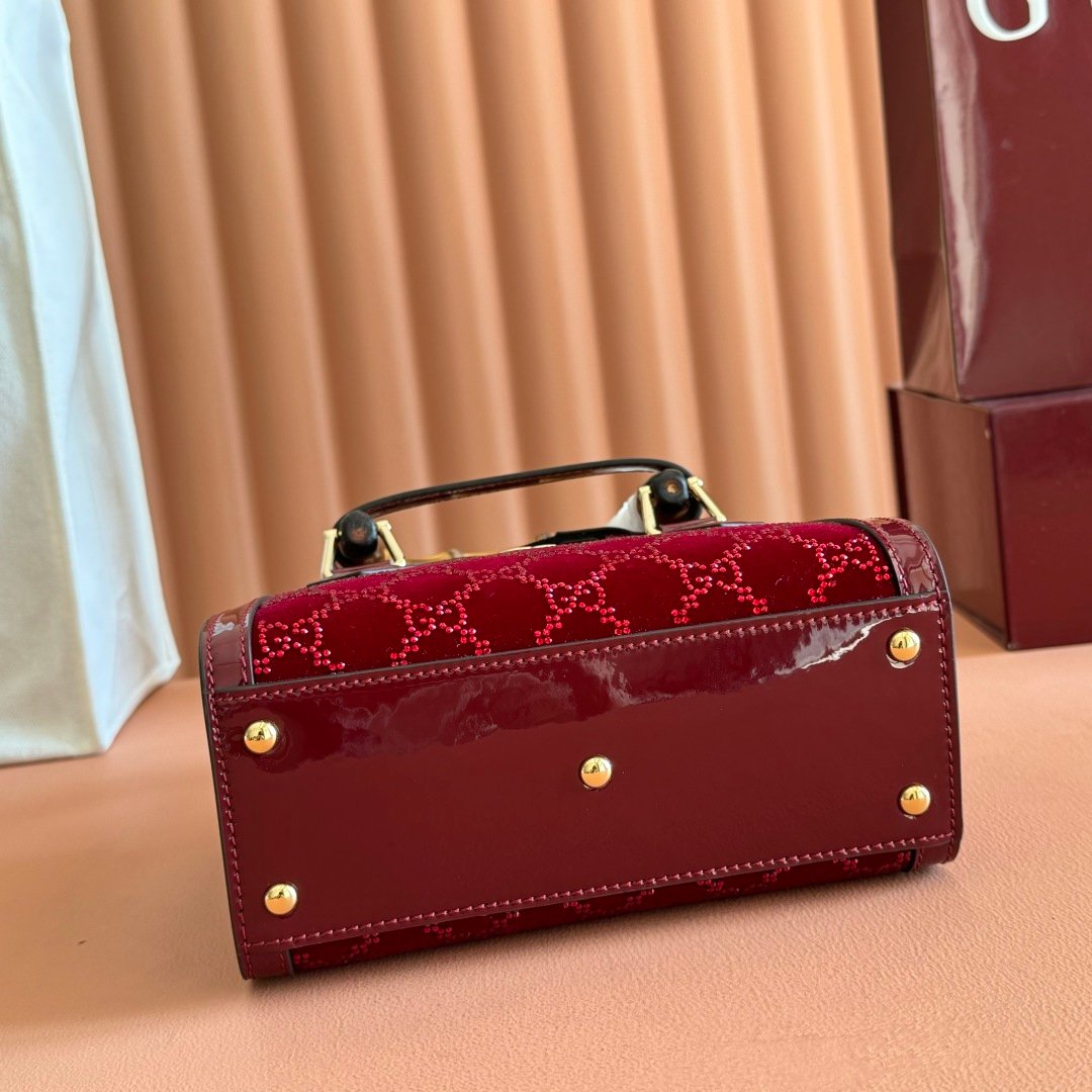 Gucci Diana GG Crystal velvet tote bag B6032602 - Image 5