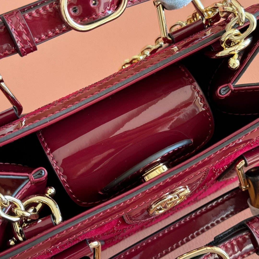 Gucci Diana GG Crystal velvet tote bag B6032602 - Image 7