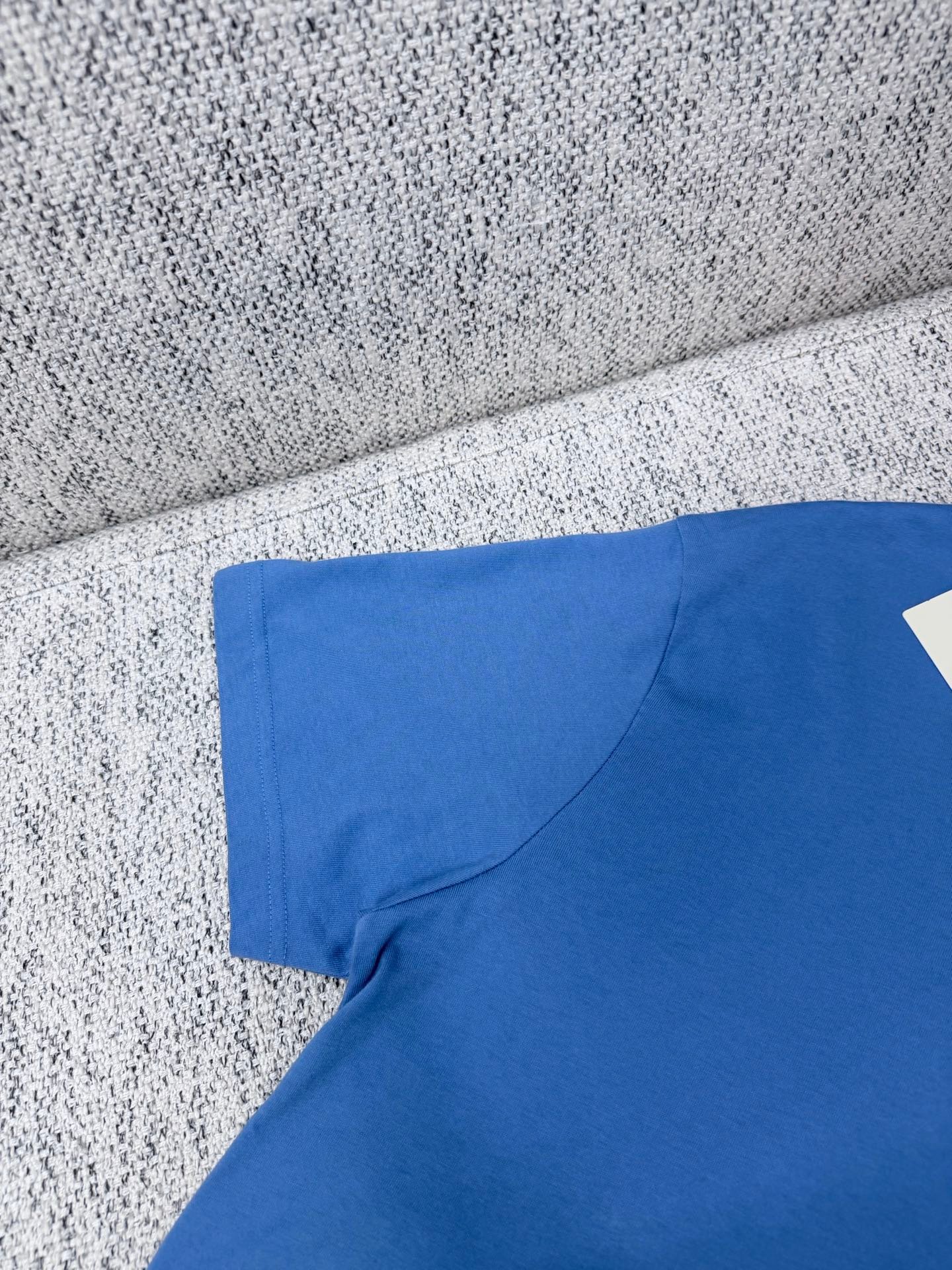 Loewe 26ss New Embroidered Round-neck Short-sleeved T-shirtM6032602 - Image 7