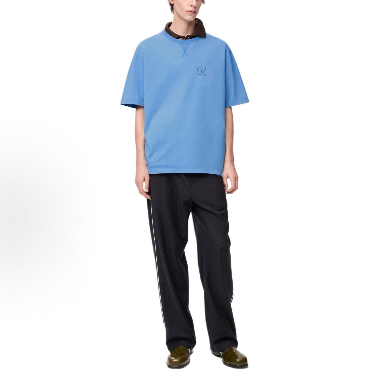 Loewe 26ss New Embroidered Round-neck Short-sleeved T-shirtM6032602 - Image 8