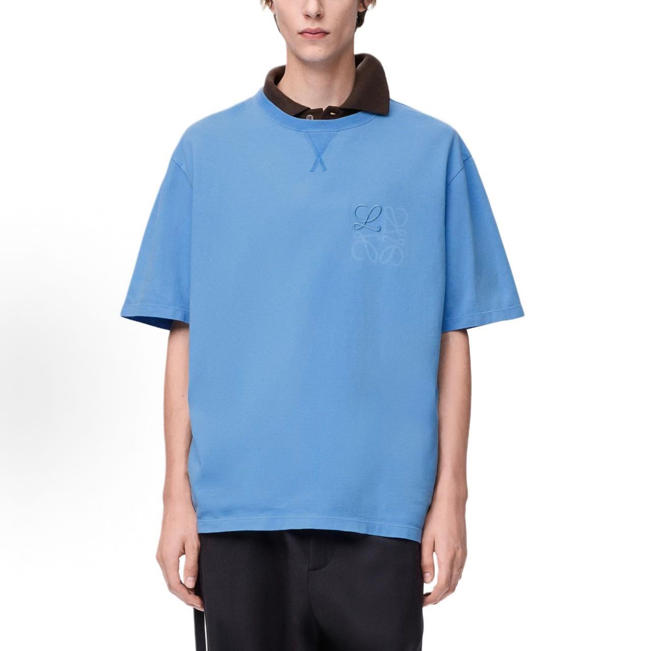 Loewe 26ss New Embroidered Round-neck Short-sleeved T-shirtM6032602 - Image 9