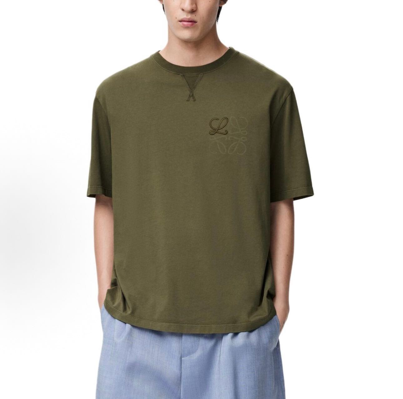 Loewe 26ss New Embroidered Round-neck Short-sleeved T-shirtM6032602 - Image 11