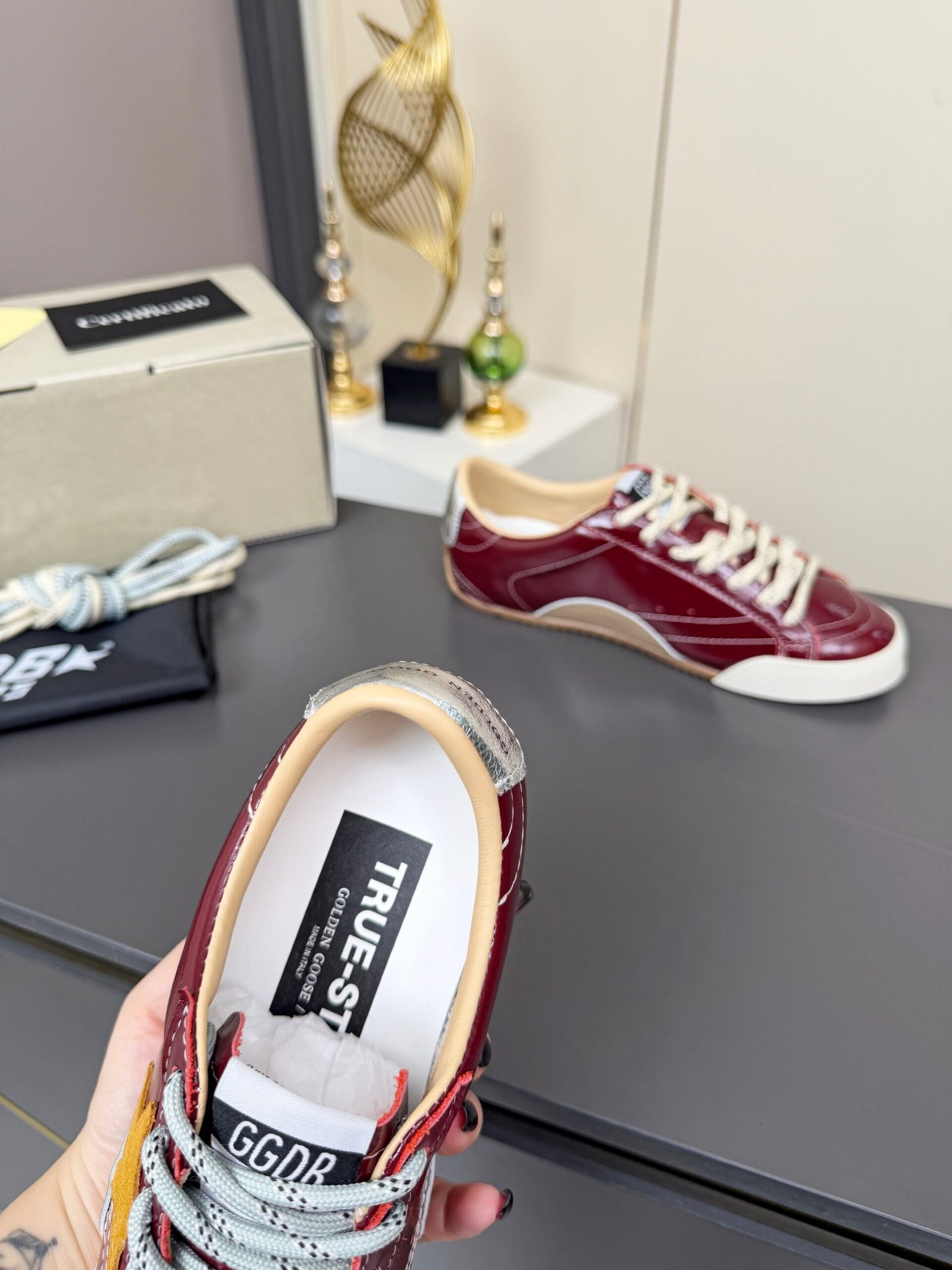 Golden Goose True-Star in black suede with Swarovski B6032702 - Image 6