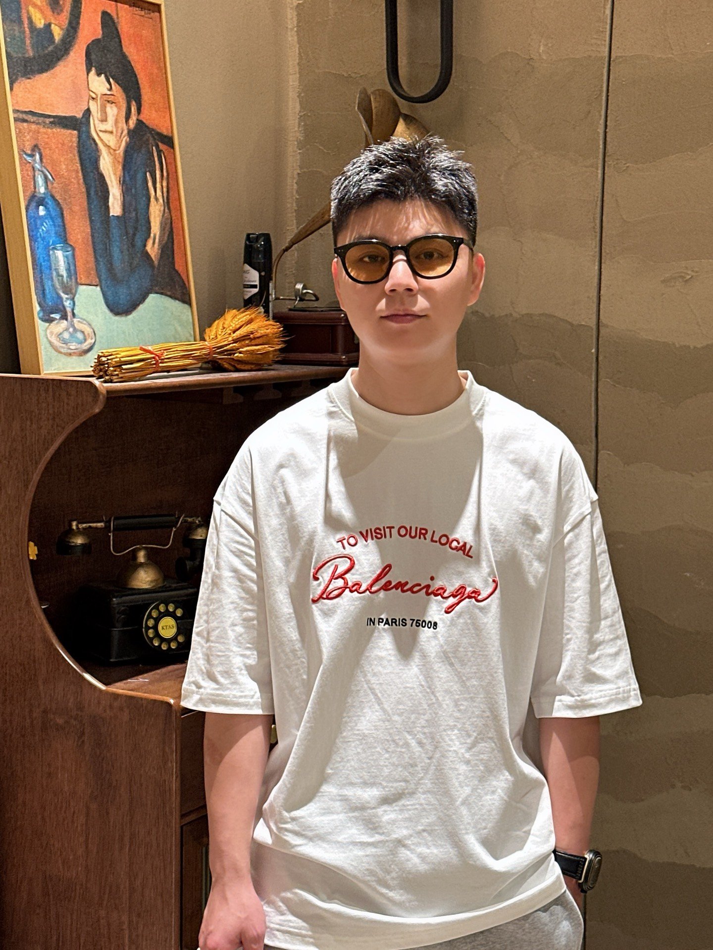 Balenciaga Spring 2026 New Arrival: Embroidered Handwritten Slogan T-shirtM6032802 - Image 9