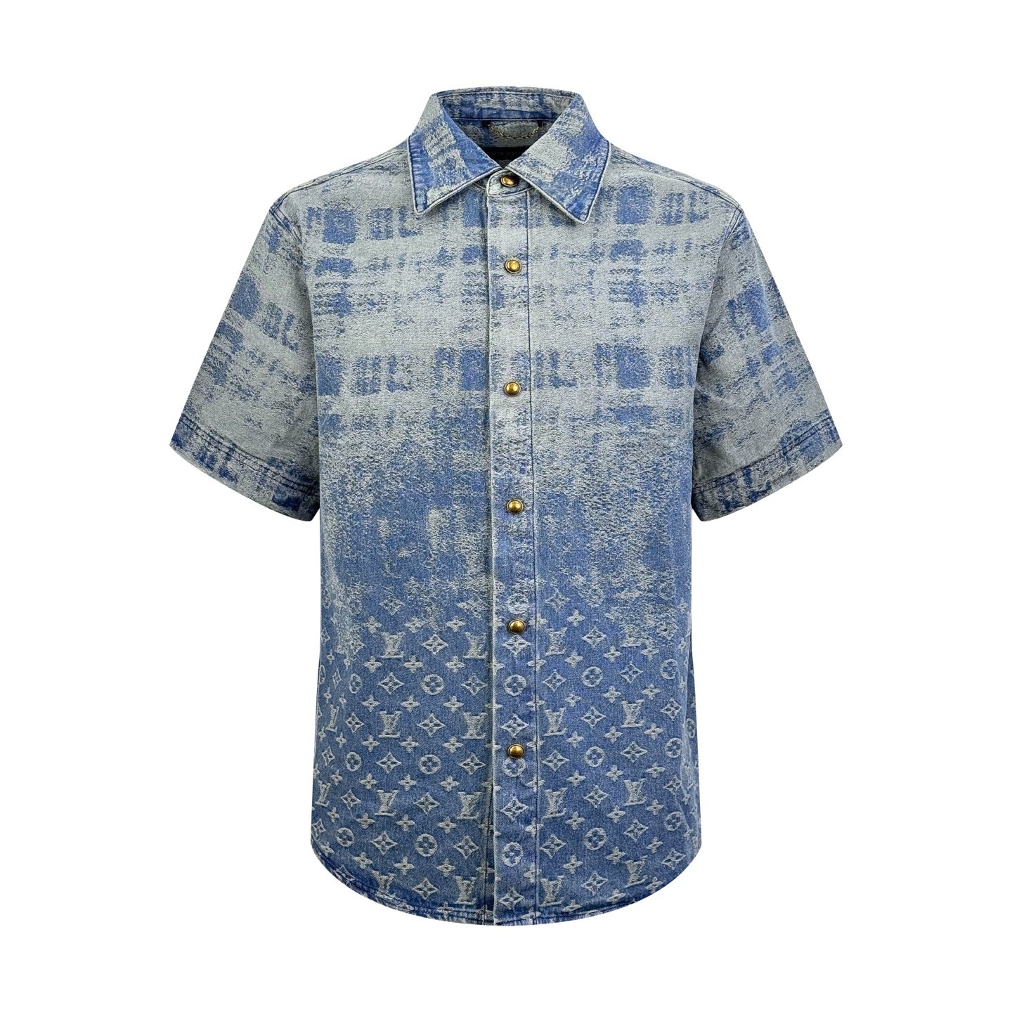 LOUIS VUITTON Logo Denim Short-Sleeved ShirtM6032807 - Image 2