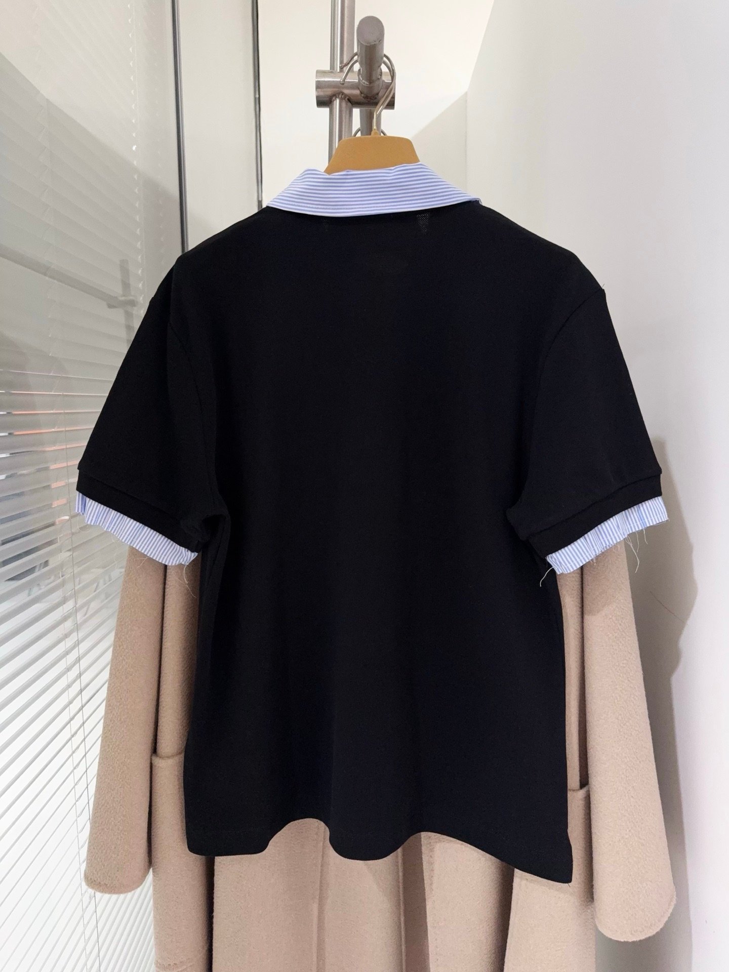 Miu Miu Navy Cotton Piqué Polo Shirt W6033002 - Image 3