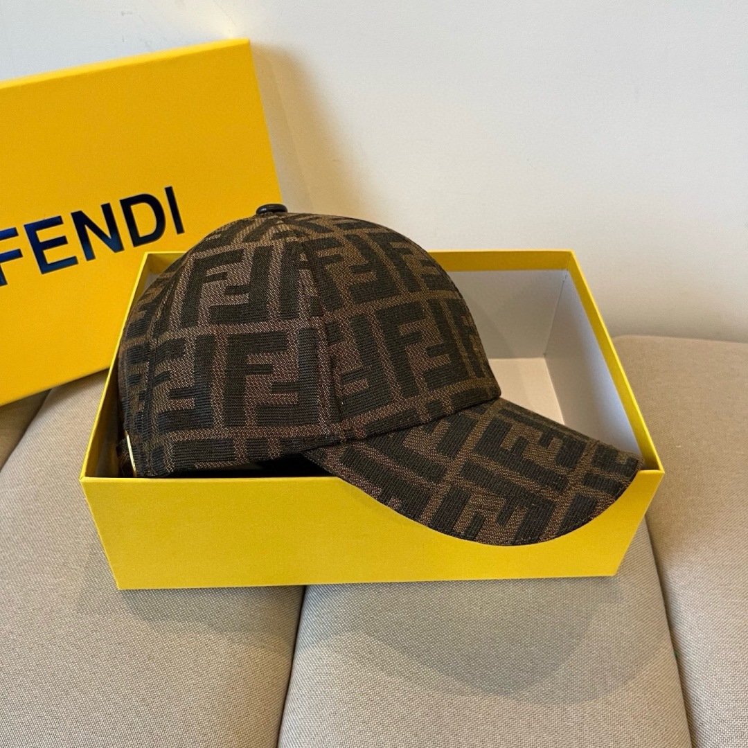 Fendi FF logo jacquard baseball cap B6033104 - Image 4