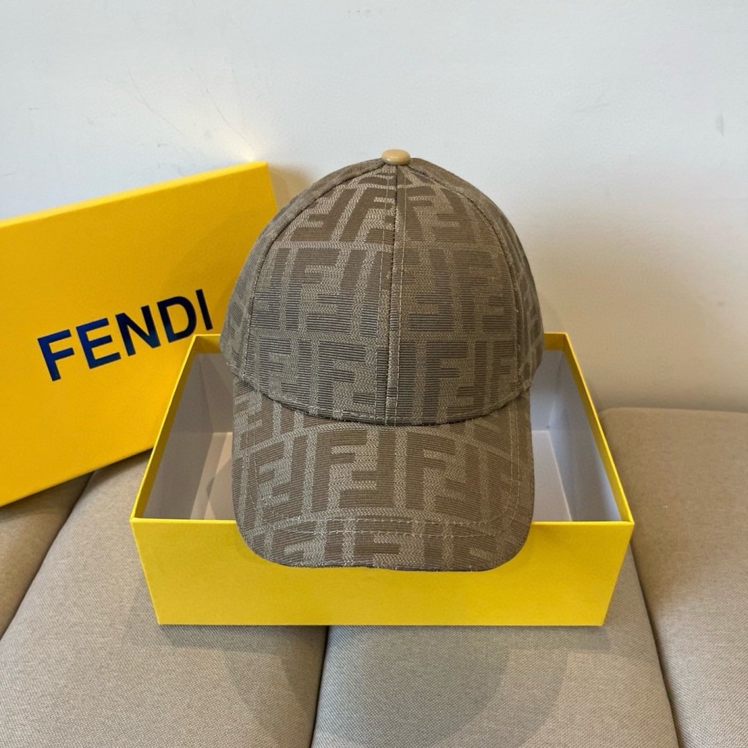 Fendi FF logo jacquard baseball cap B6033104 - Image 5