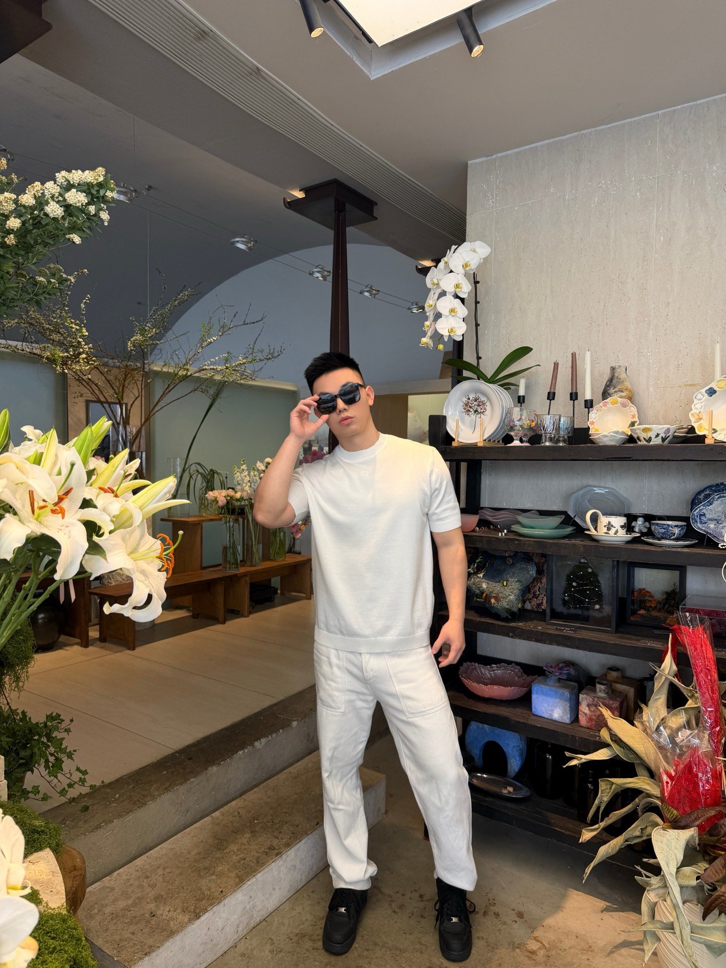 FENDI 26SS LOGO Design Cotton Round-neck Short-sleeved Knitted ShirtM6033105 - Image 3