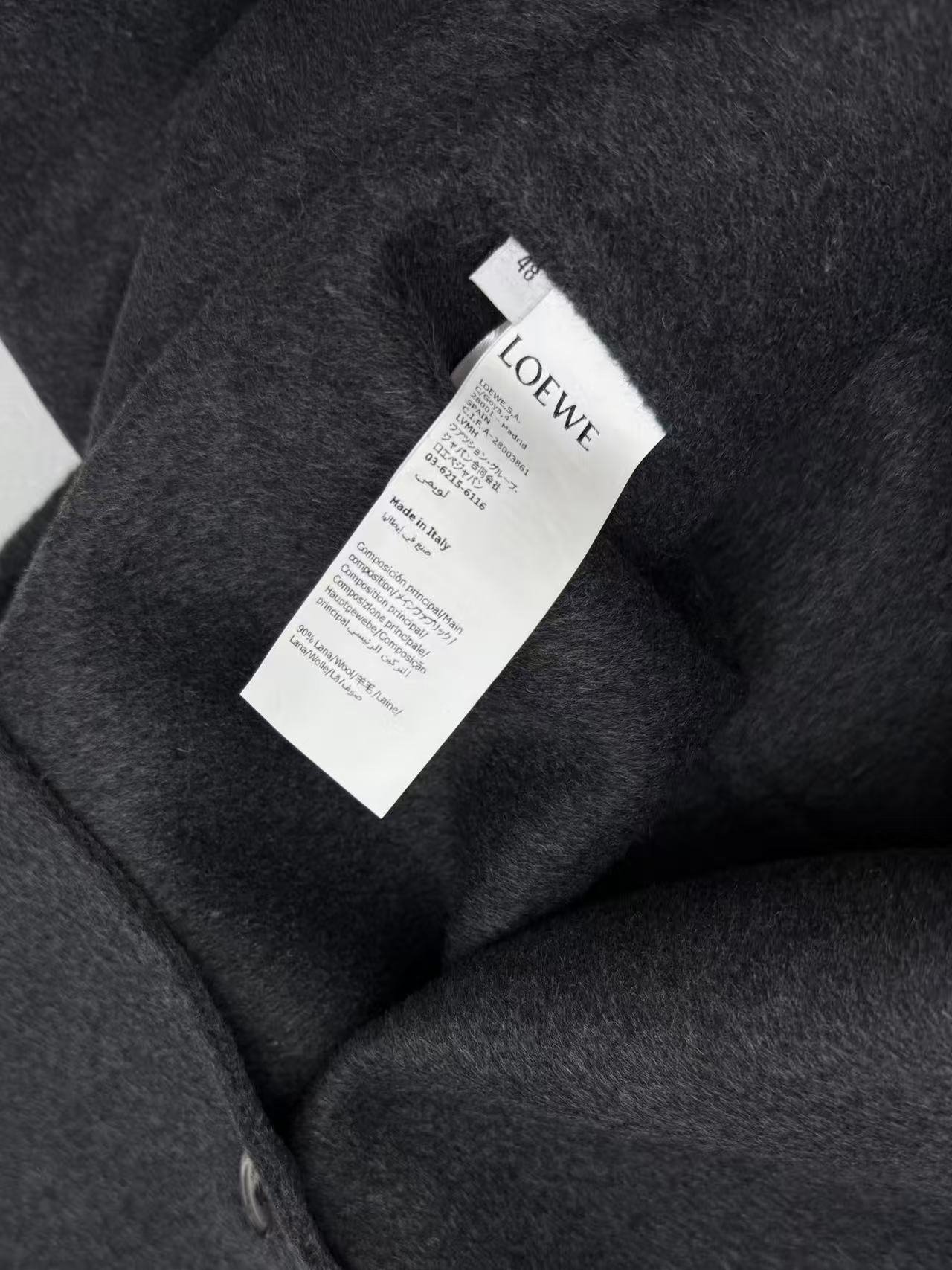 Loewe Roievi Wool Tweed Leather Padded Shirt JacketM6032710 - Image 5