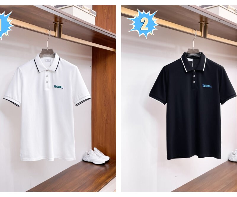 Dior Polo Shirt Ivory Cotton Jersey M6030403