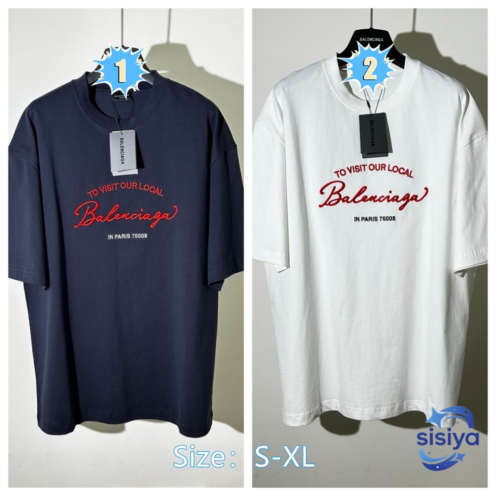 Balenciaga Spring 2026 New Arrival: Embroidered Handwritten Slogan T-shirtM6032802