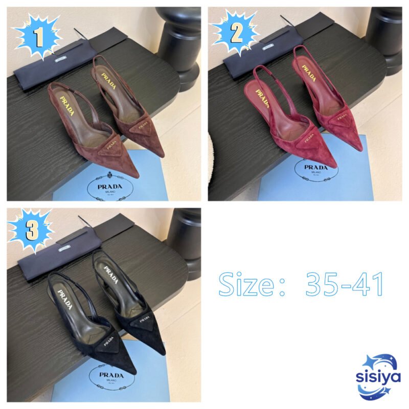 Prada Suede Slingback Pumps B6033004