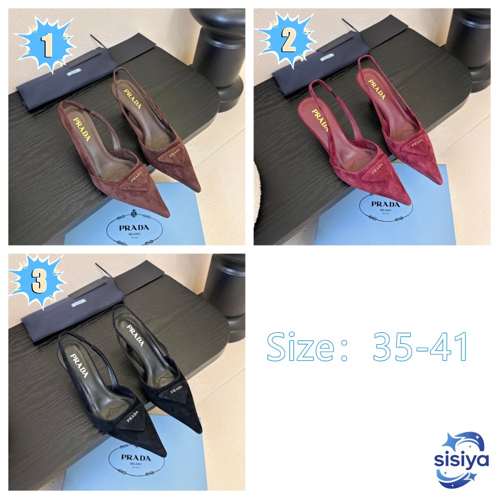 Prada Suede Slingback Pumps B6033004