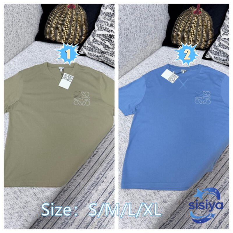 Loewe 26ss New Embroidered Round-neck Short-sleeved T-shirtM6032602