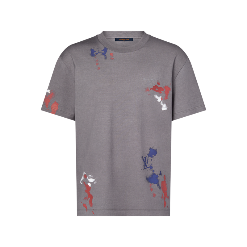 LU ink-pattern round-neck short-sleeved shirtW6042703