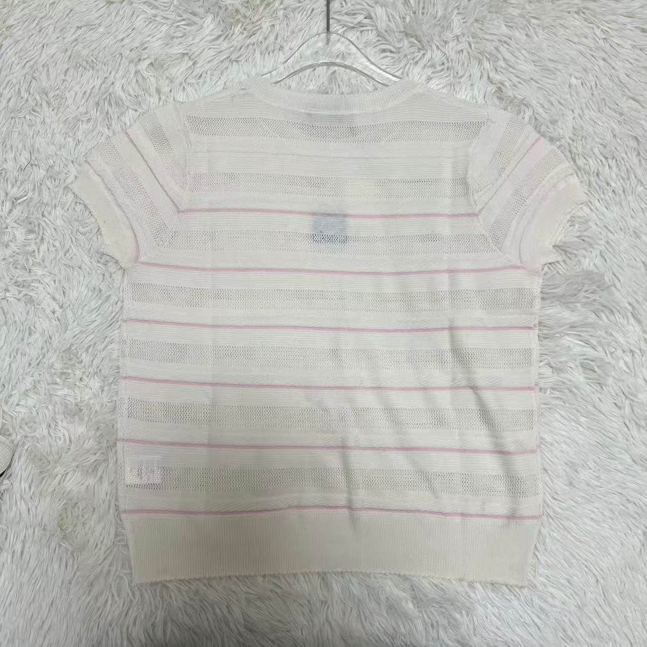 Loewe white striped top W6040401 - Image 5