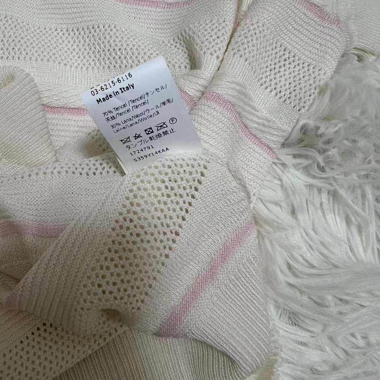 Loewe white striped top W6040401 - Image 6