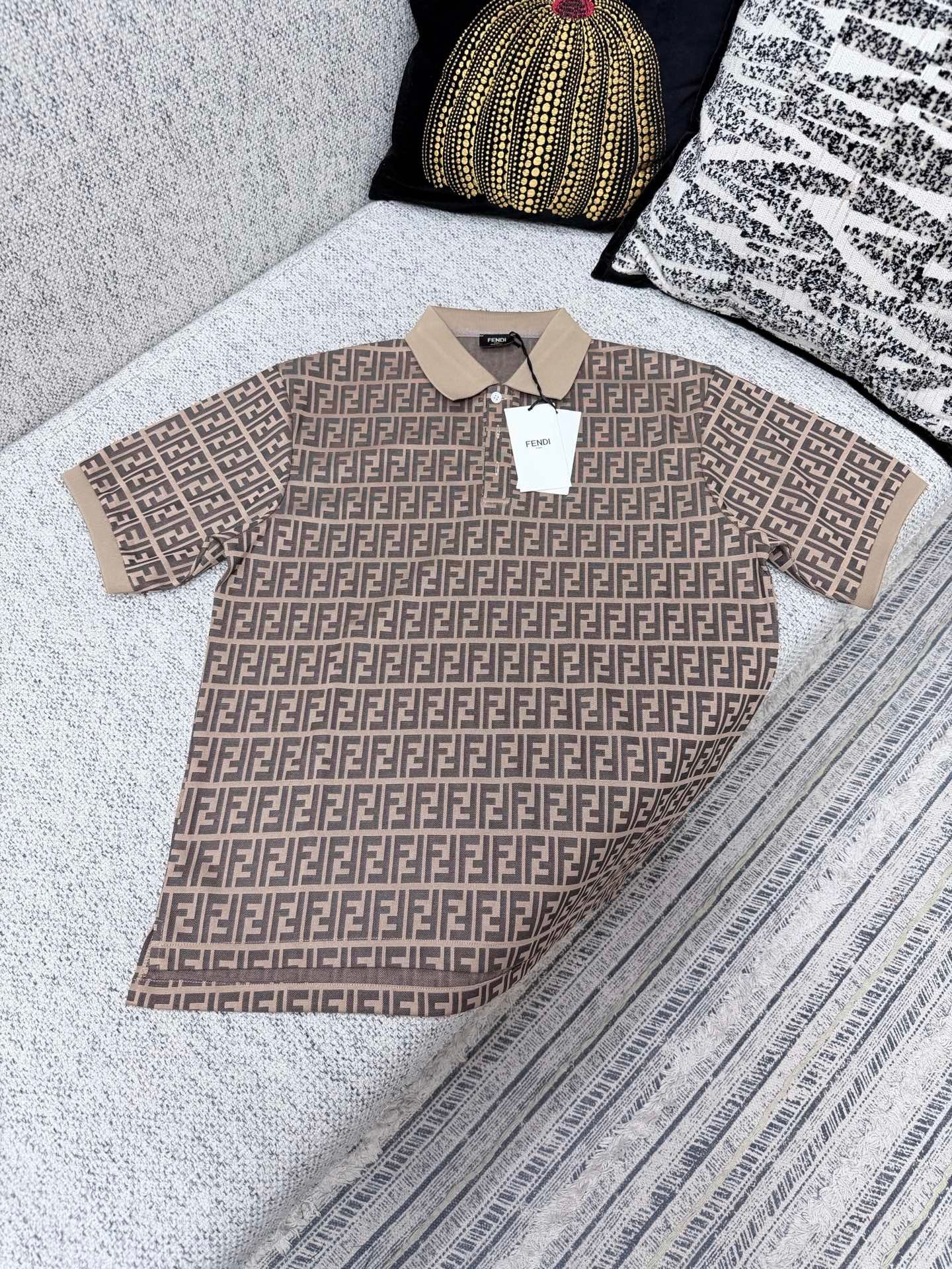 Fendi 26th Edition Polo Shirt with Full Embroidery ButtonsM6040301 - Image 2