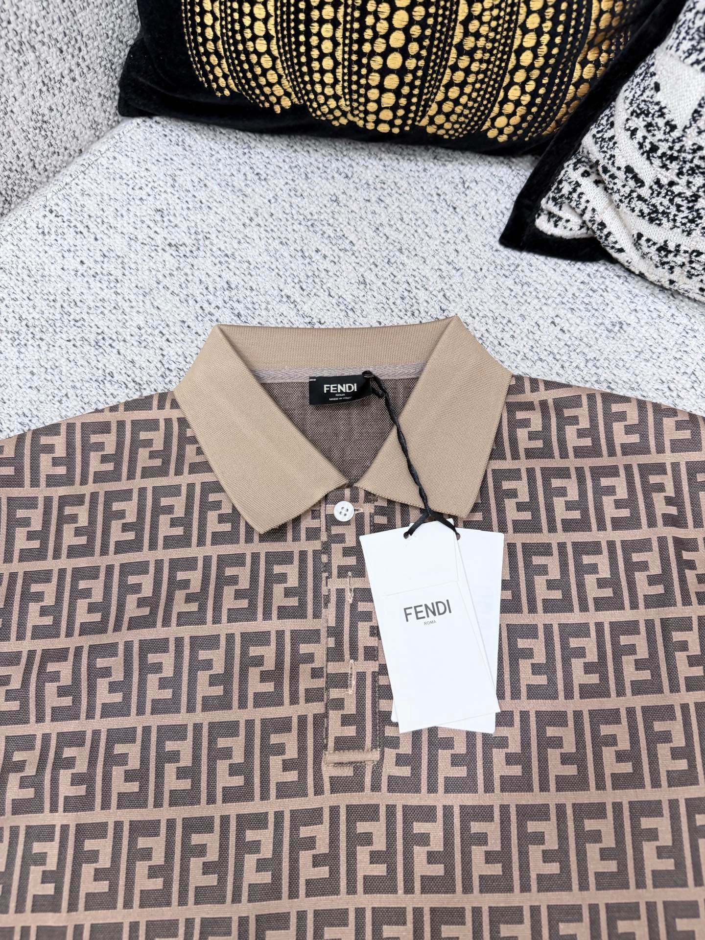 Fendi 26th Edition Polo Shirt with Full Embroidery ButtonsM6040301 - Image 3