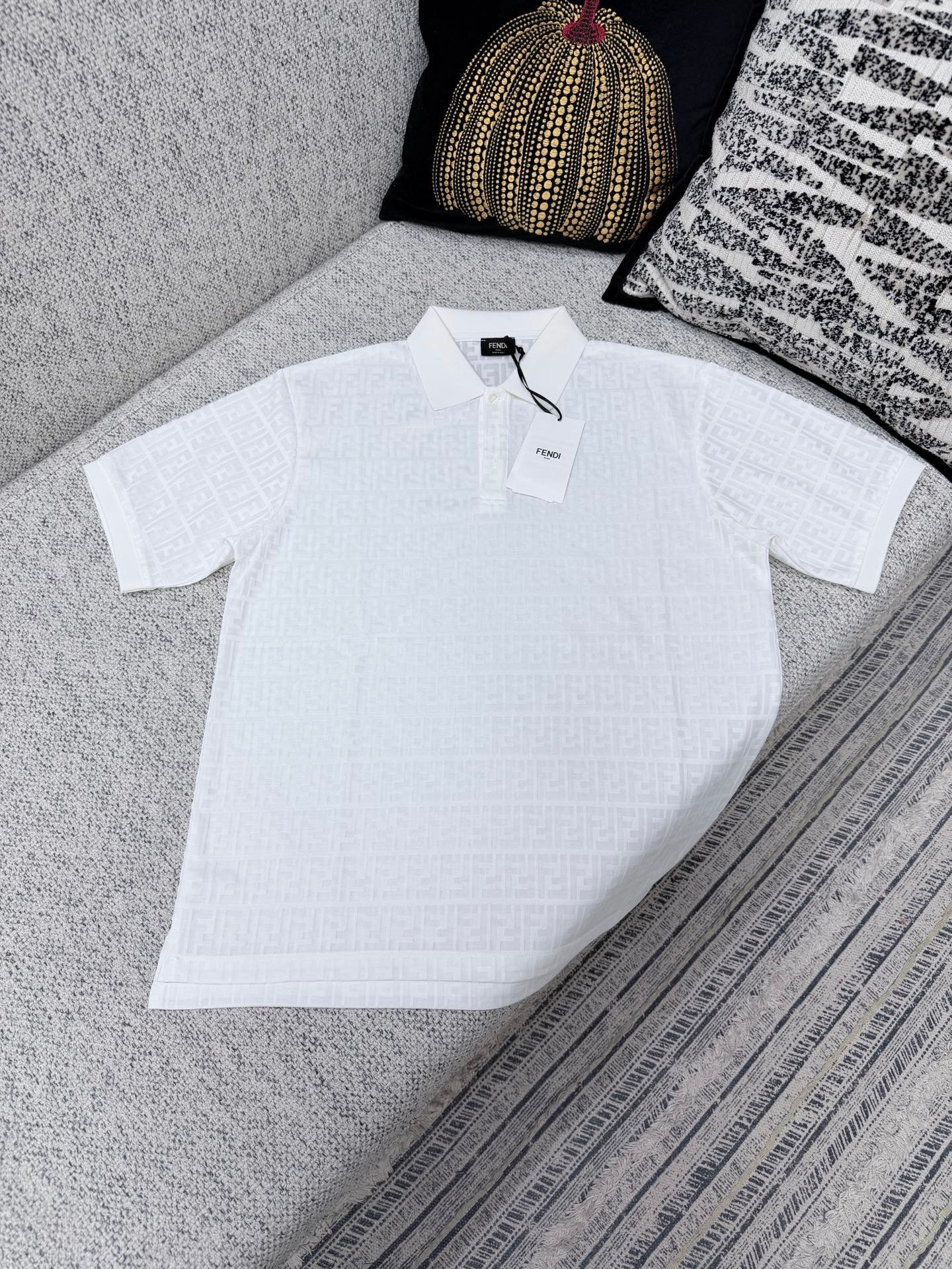 Fendi 26th Edition Polo Shirt with Full Embroidery ButtonsM6040301 - Image 5