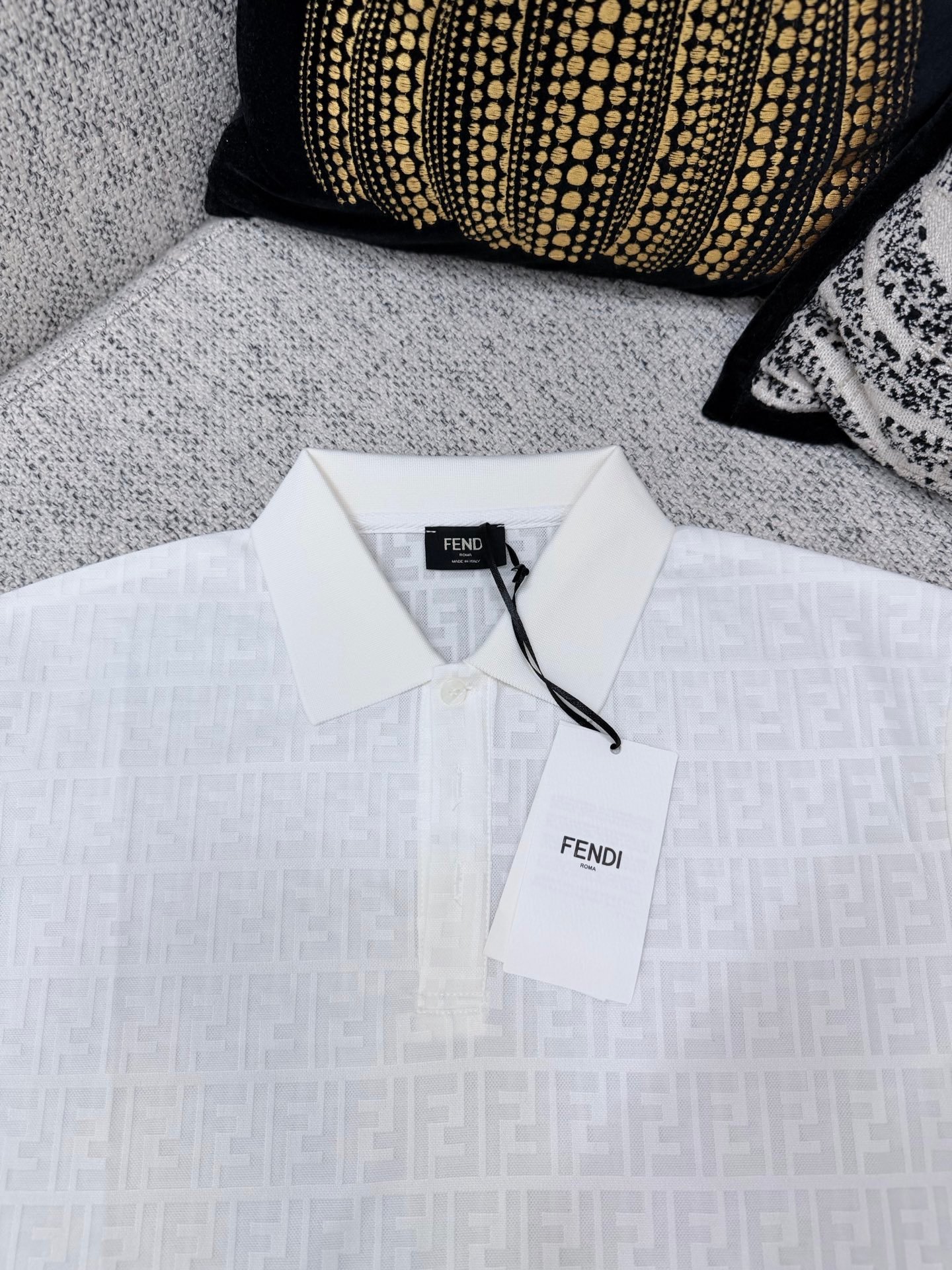 Fendi 26th Edition Polo Shirt with Full Embroidery ButtonsM6040301 - Image 6