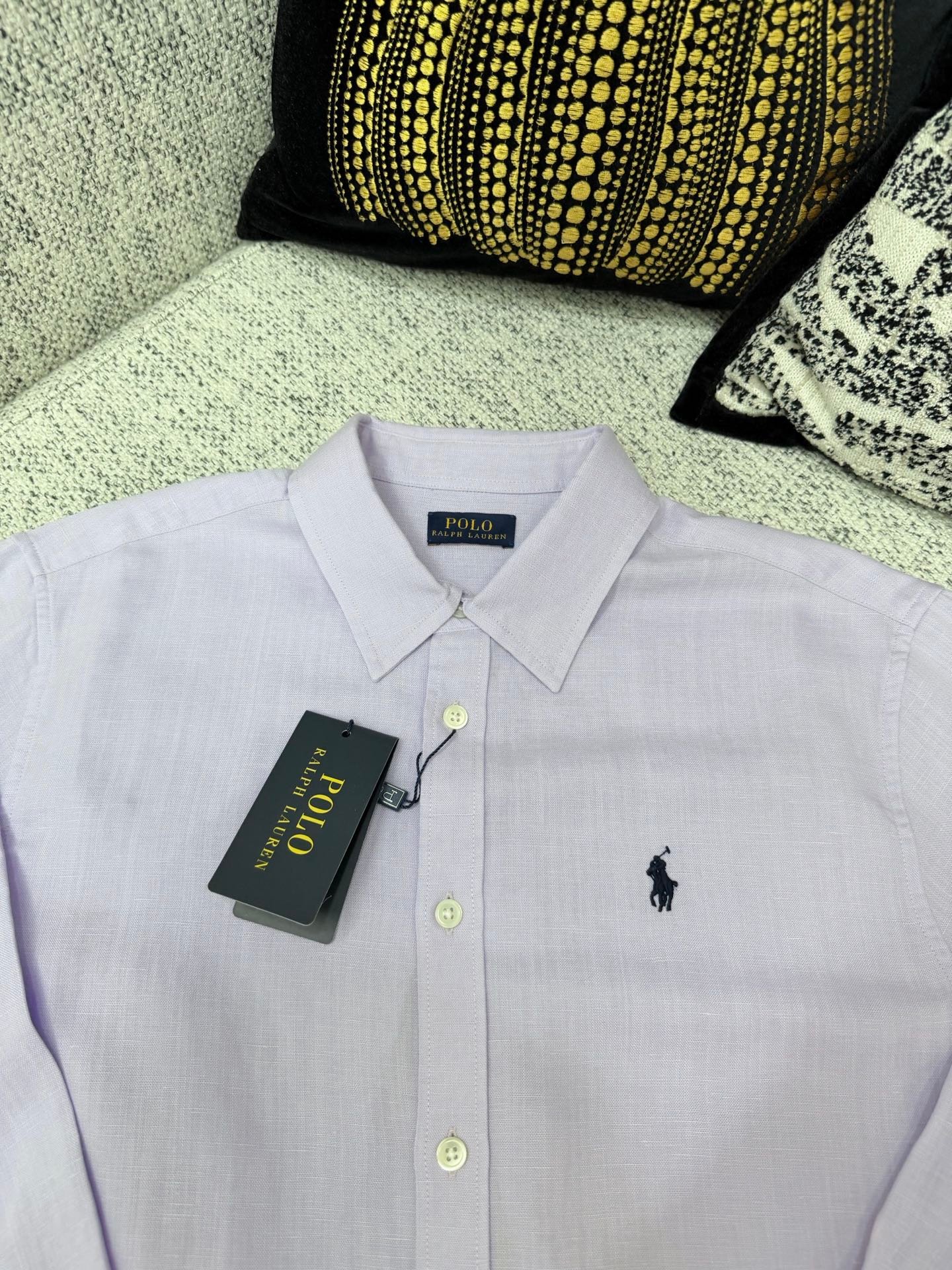 Polo 26 New Color Logo Embroidered Pointed Collar Buttoned Long SleeveM6040603 - Image 4