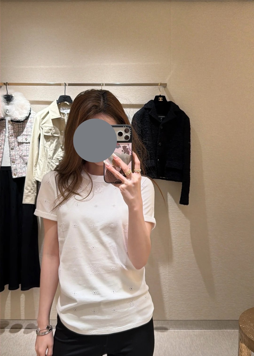 Chanel white open-weave t-shirt W6040603 - Image 4