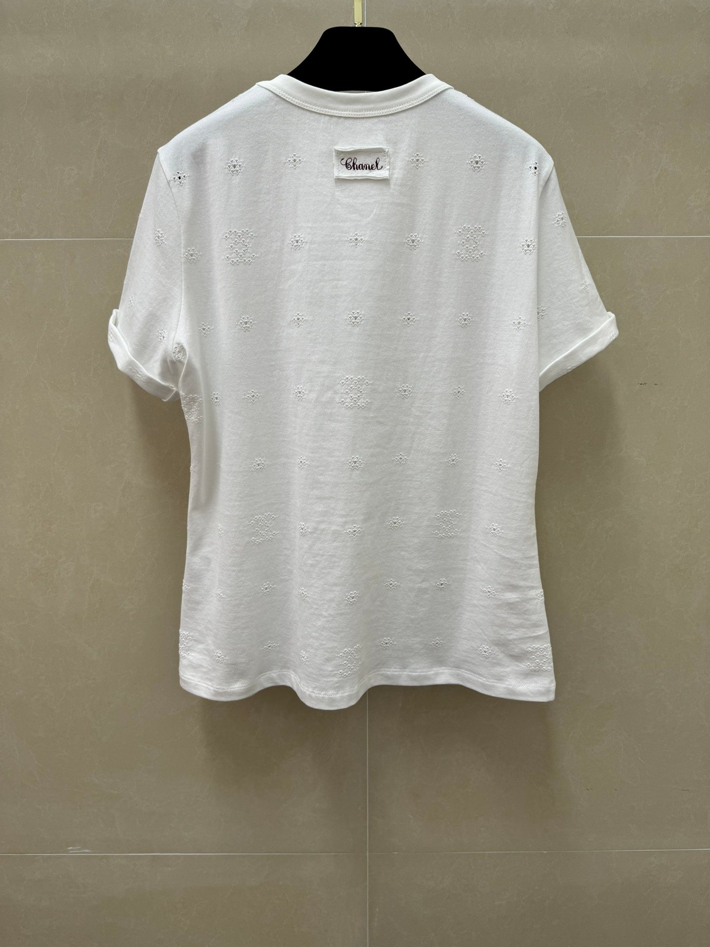 Chanel white open-weave t-shirt W6040603 - Image 3