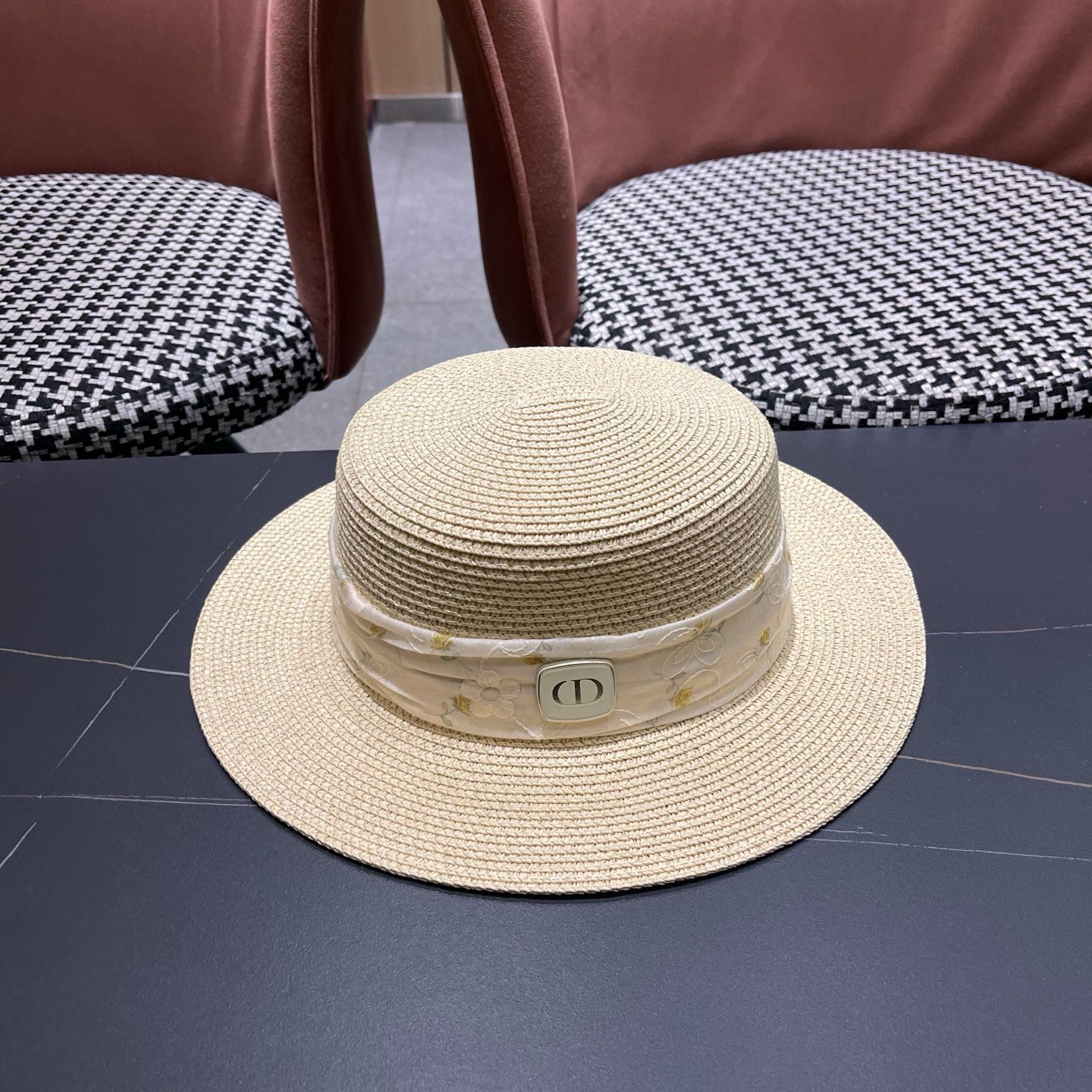 Dior D-Bobby Collection Woven Hat B6040701 - Image 2