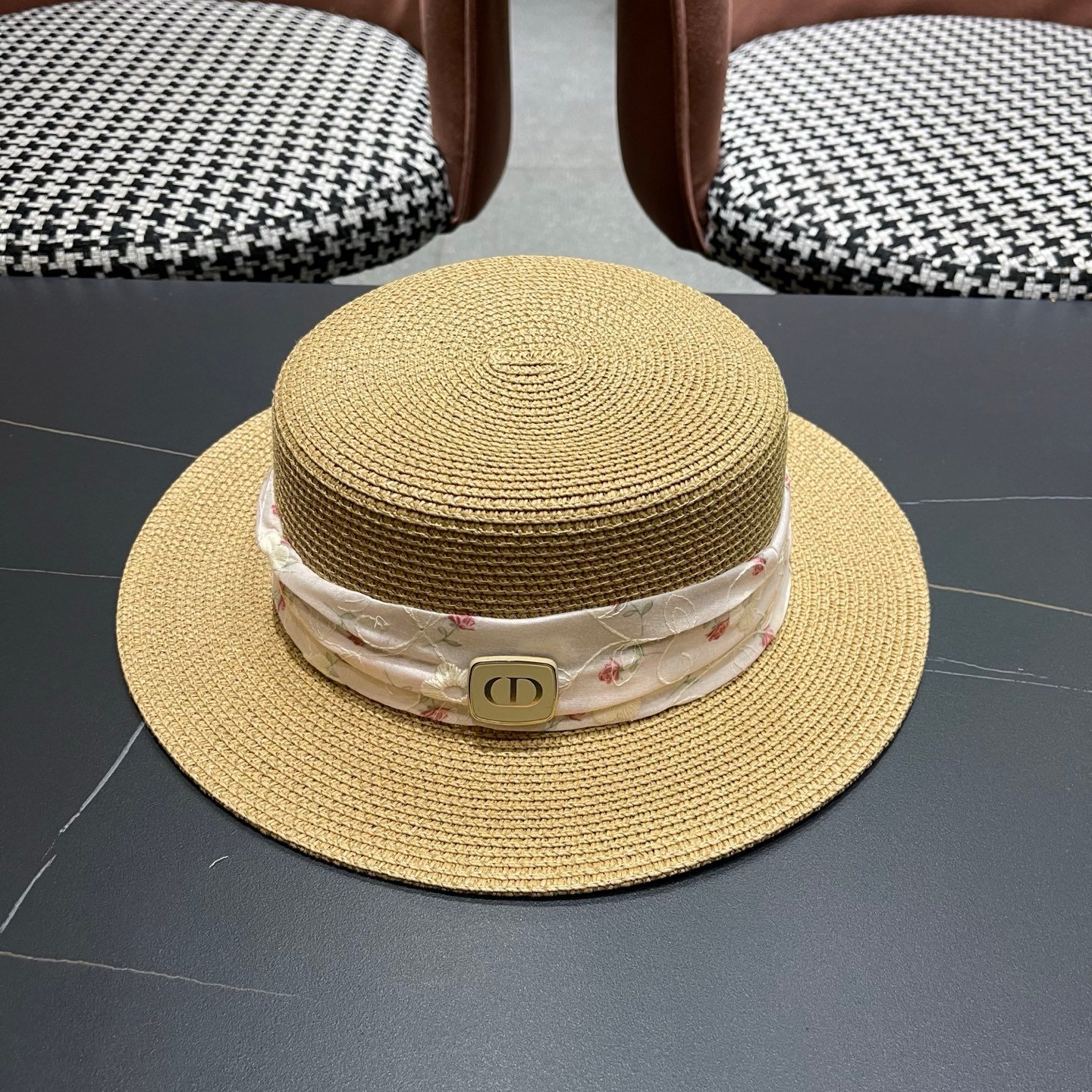 Dior D-Bobby Collection Woven Hat B6040701 - Image 5