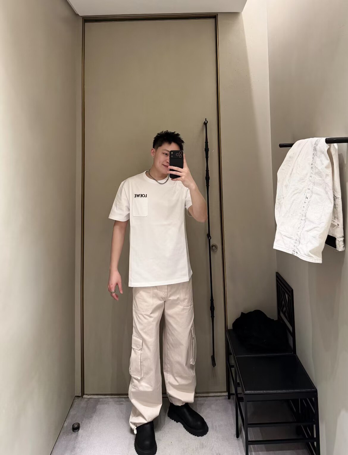 Low-cut letter embroidery T-shirt - ClassicM6040801 - Image 6