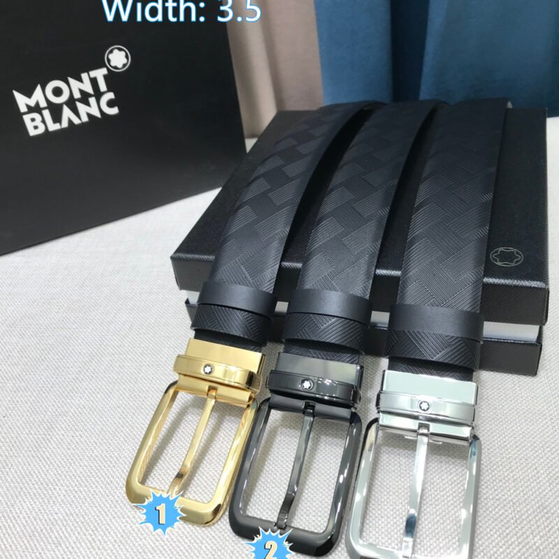 Montblanc M letter pattern embossed double-sided leather belt B6040803