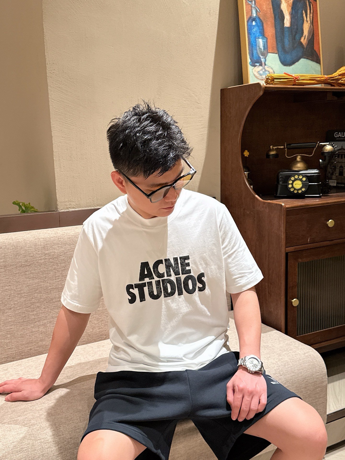 2026 ACNE STUDIOS New Foam Letter Print T-ShirtM6041003 - Image 5