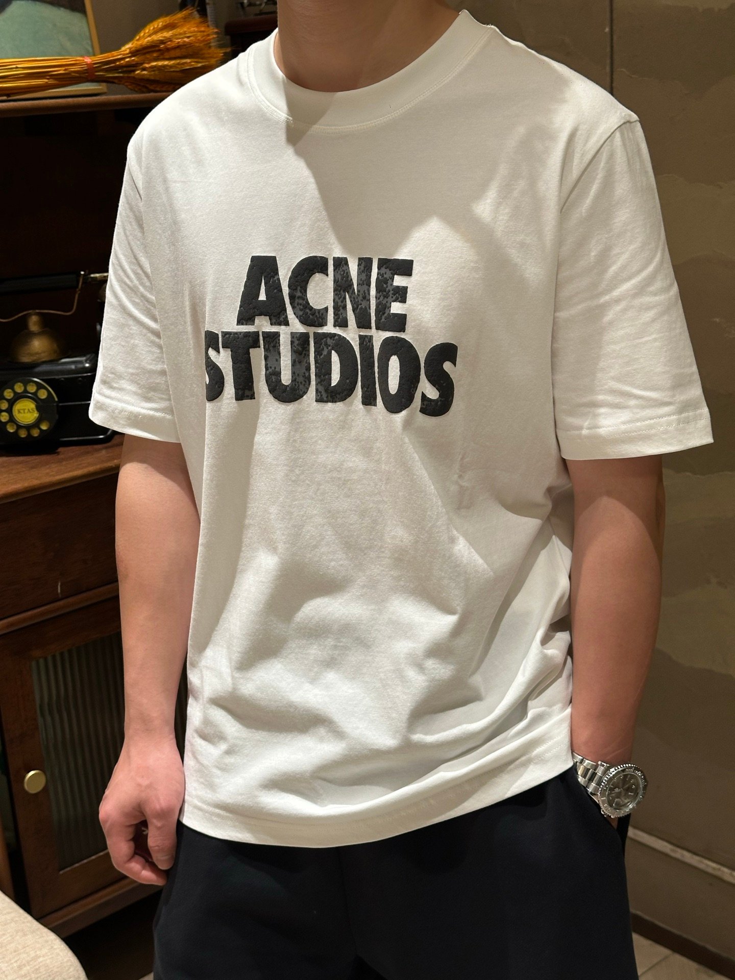 2026 ACNE STUDIOS New Foam Letter Print T-ShirtM6041003 - Image 6