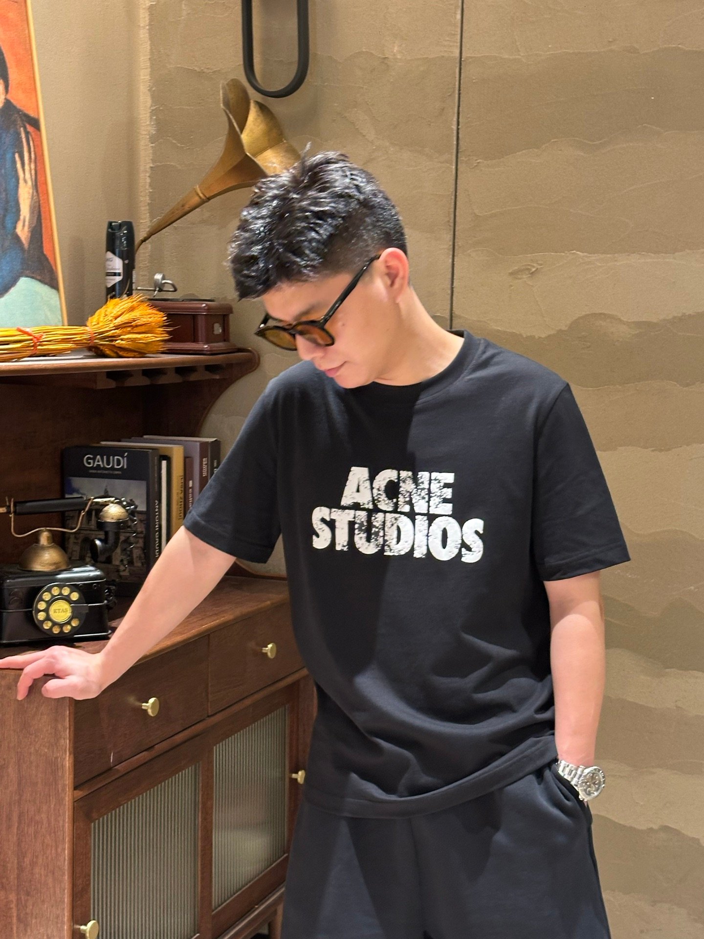 2026 ACNE STUDIOS New Foam Letter Print T-ShirtM6041003 - Image 2