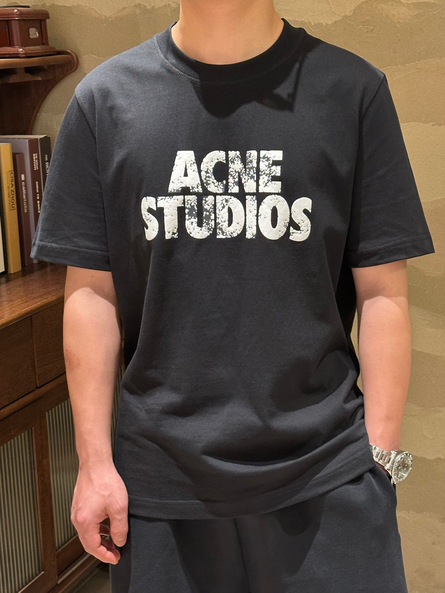 2026 ACNE STUDIOS New Foam Letter Print T-ShirtM6041003 - Image 4