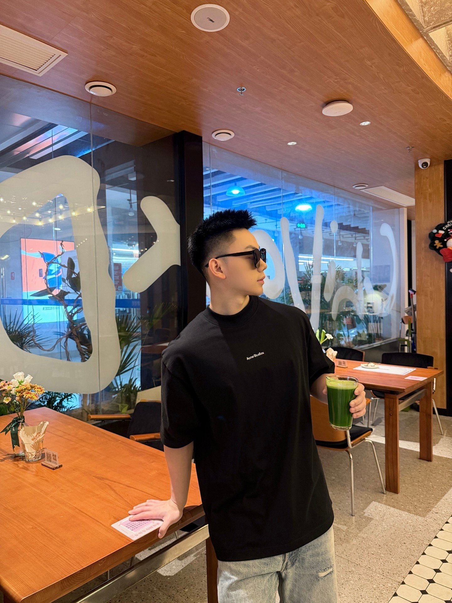 Acne Studios 2026 Spring/Summer Logo Letter Embroidered Short-Sleeved T-shirtM6041305 - Image 6