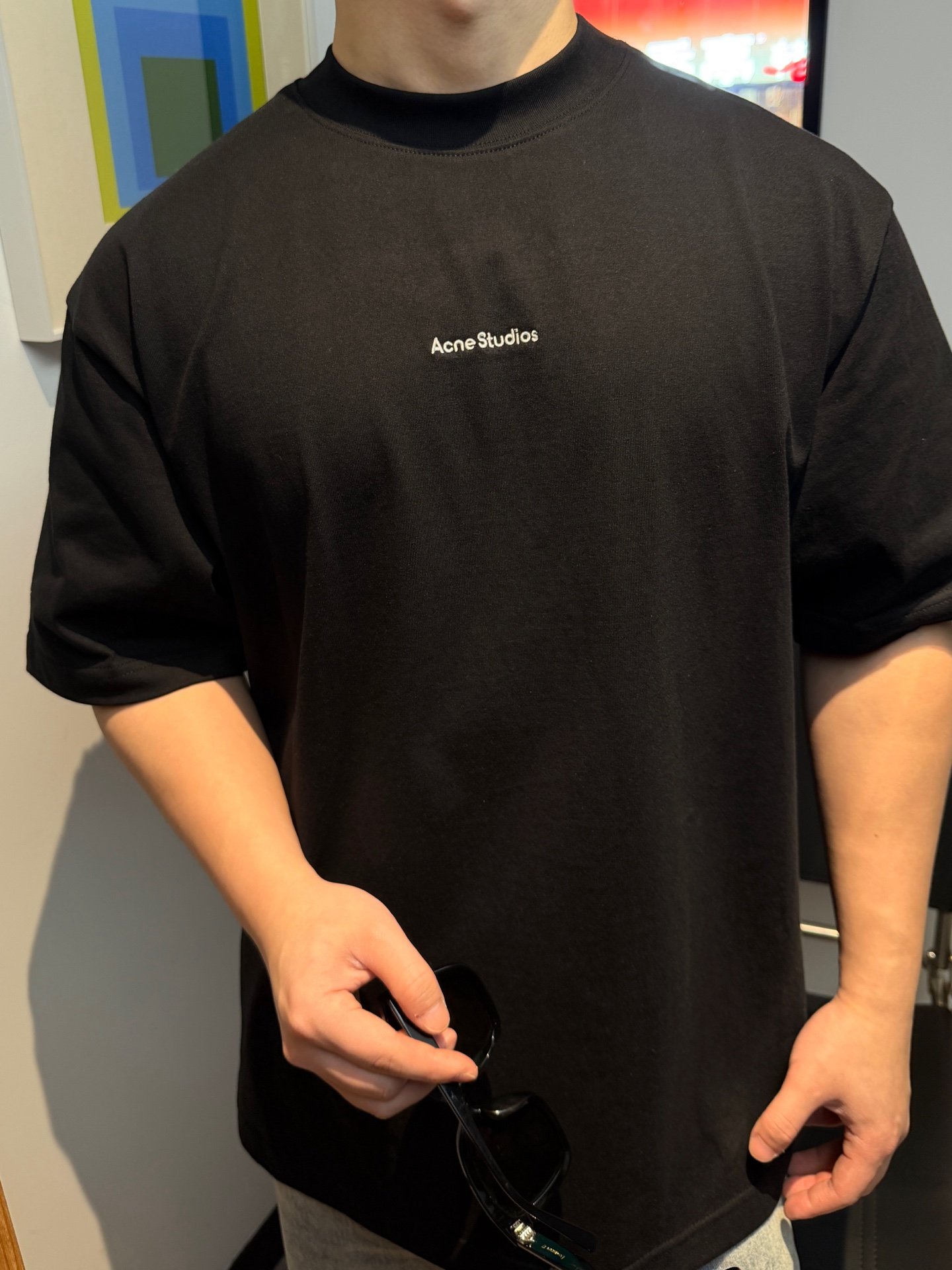 Acne Studios 2026 Spring/Summer Logo Letter Embroidered Short-Sleeved T-shirtM6041305 - Image 7