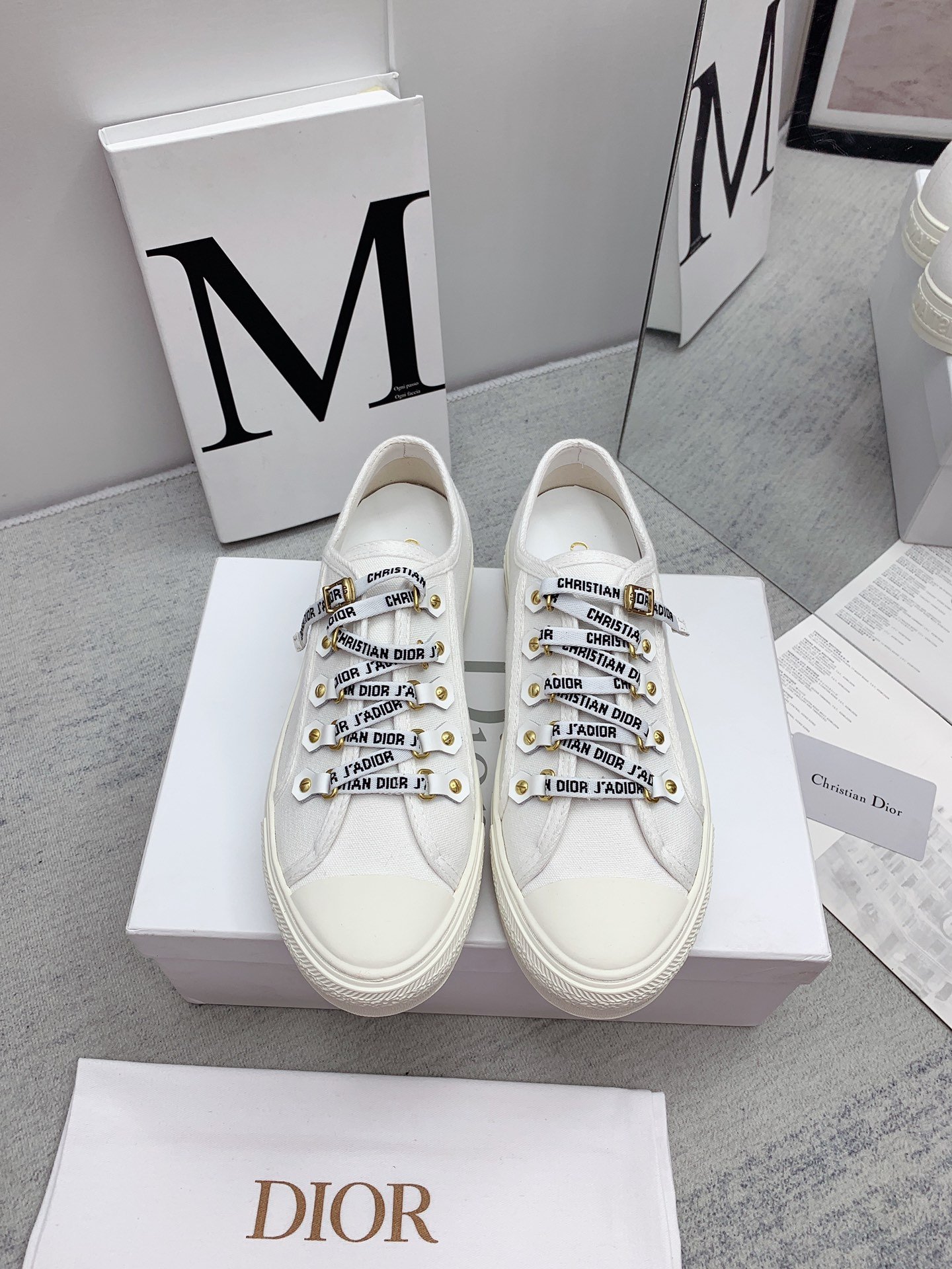 Dior Walk'n'Dior Sneaker Cotton Canvas B6041301 - Image 5