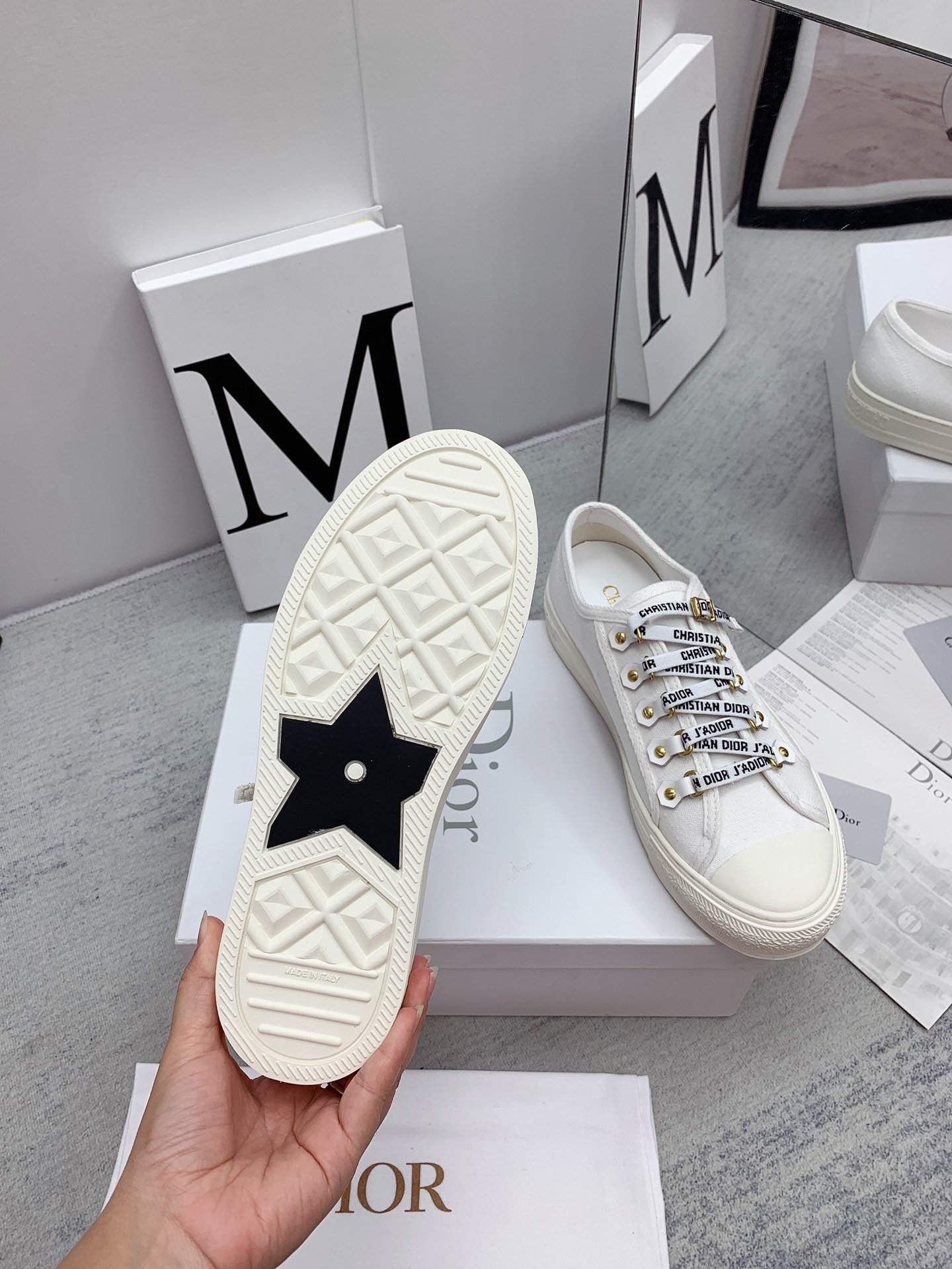 Dior Walk'n'Dior Sneaker Cotton Canvas B6041301 - Image 7