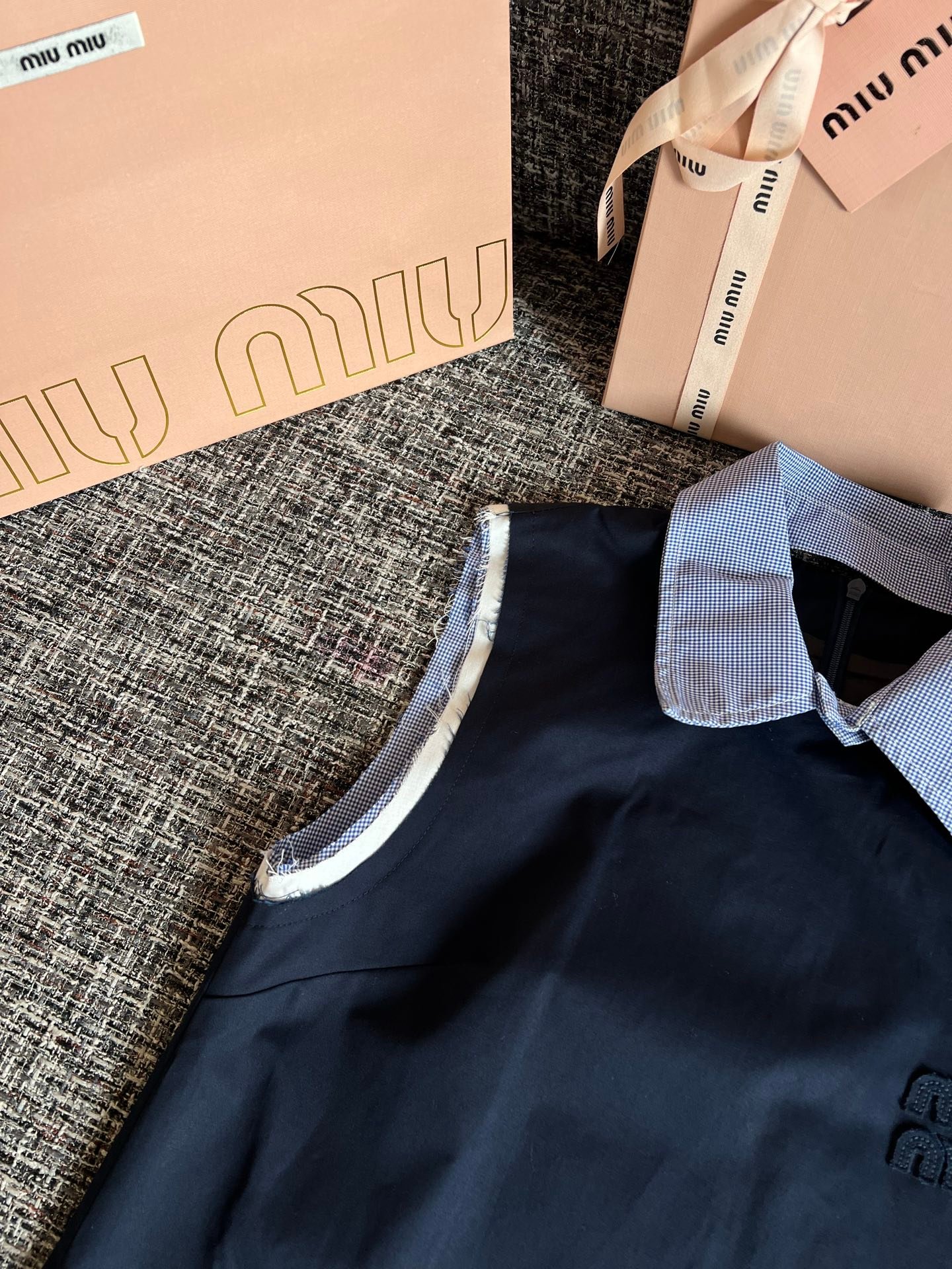 Miu Miu Garment-dyed Cotton Satin Dress W6041402 - Image 3