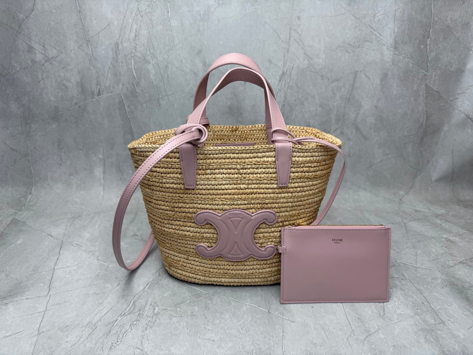 Celine Teen Supple Panier - Leather and Cowhide Handbag B6041501 - Image 5