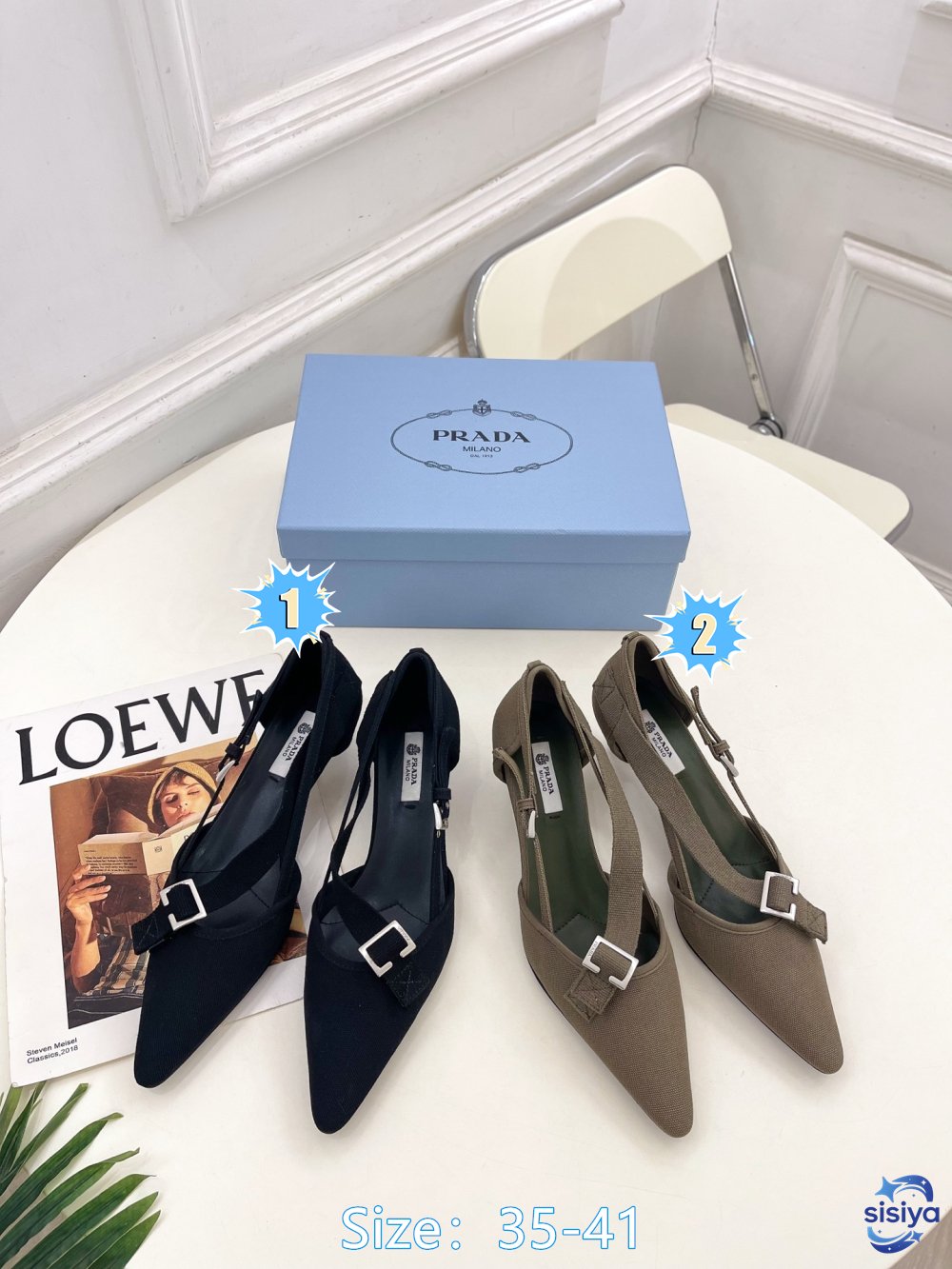 Prada Canvas Pumps B6041503